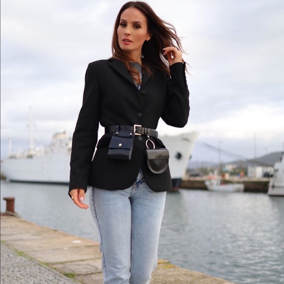 zara leather belt with coin pockets